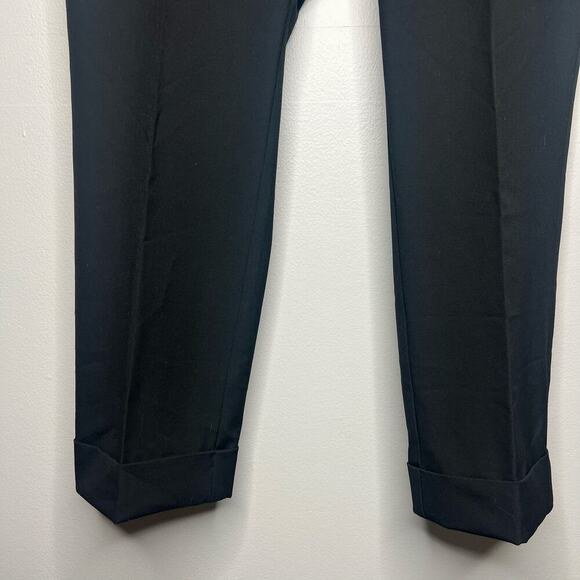Ann Taylor Women's Black Dress Pants Straight Leg Size 12 Cuffed Office Career - Picture 3 of 10